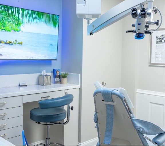 Treatment room in endodontic office in Melbourne